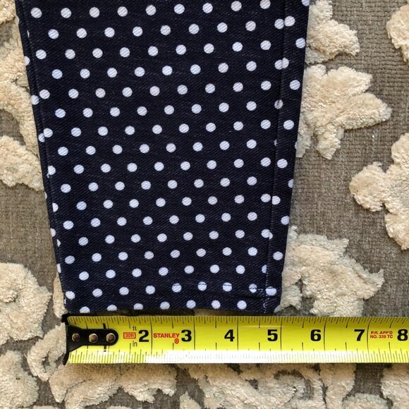 Michael, Michael Kors, Navy Blue w/White Polka Dot, Stretch Ponte Pants, Sz: Med - Picture 11 of 11